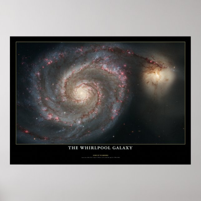 Póster Poster de astronomía colosal de galaxia con remoli (Frente)