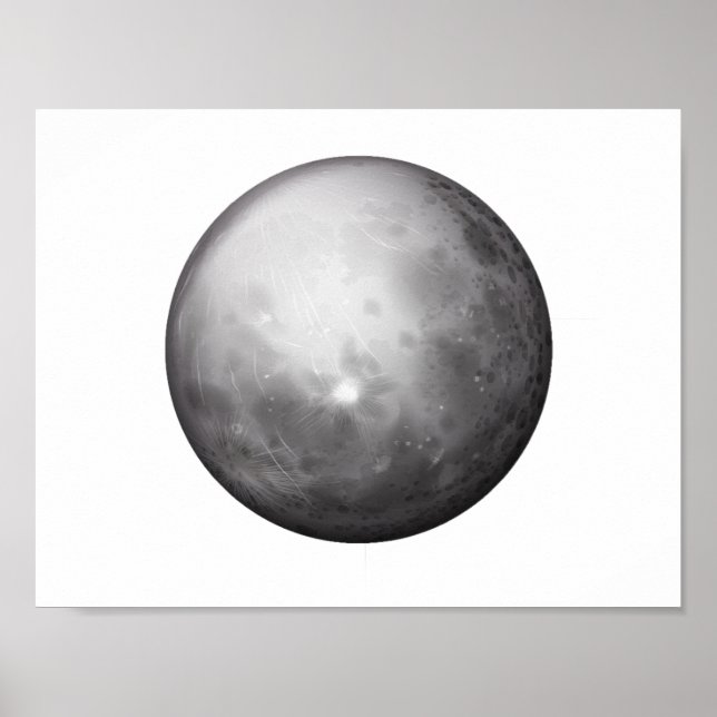 Póster Poster de Astronomía del Planet Mercury Space (Frente)