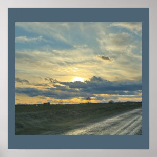 Póster Poster de atardecer