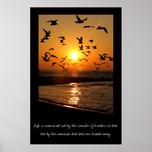 Póster Poster de atardecer