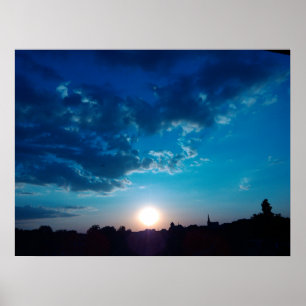 Póster Poster de atardecer