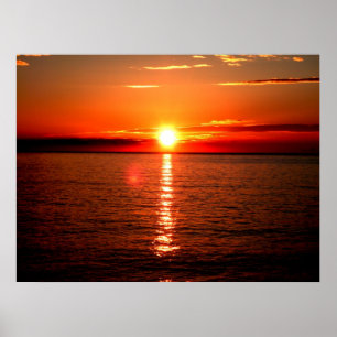 Póster Poster de atardecer