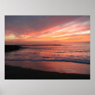 Póster Poster de atardecer