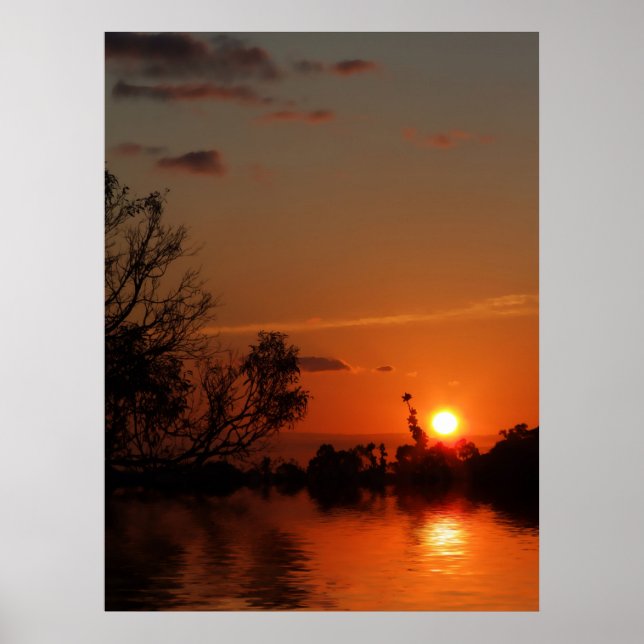 Póster poster de atardecer de sunrealismo (Frente)
