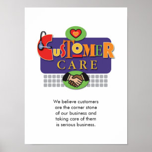 Póster poster de "Atención al cliente"