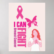 Poster de atención médica para el cáncer de mama
