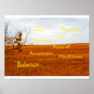 Póster Poster de atención y meditación V