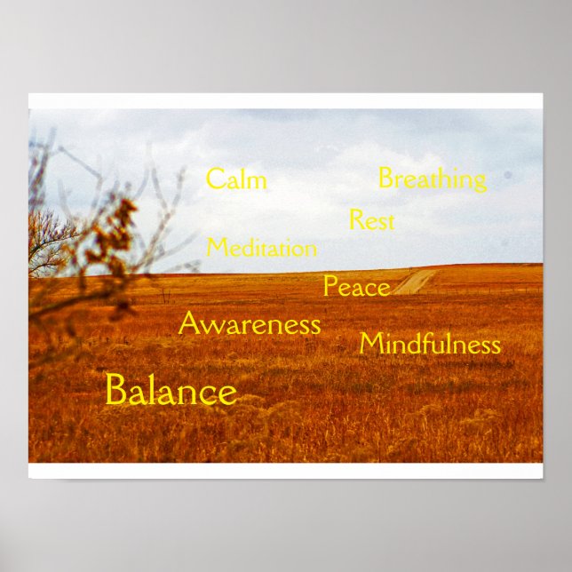 Póster Poster de atención y meditación V (Frente)