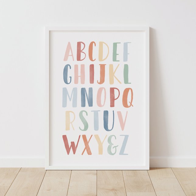 Póster Poster de aula acuarela de estilo arco iris (Subido por el creador)