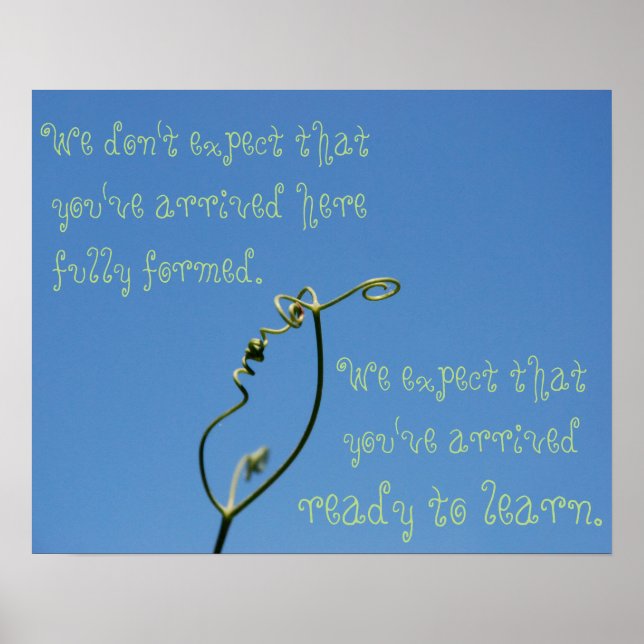 Póster Poster de aula de crecimiento y preparación (Frente)