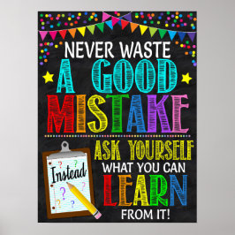 Póster Poster de aula de Growth Mindset