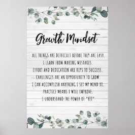 Póster Poster de aula de Growth Mindset