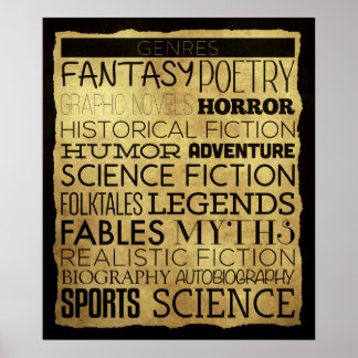 Póster Poster de aula de Library Genre