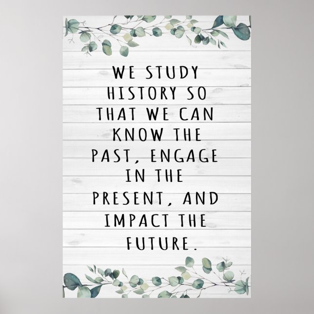 Póster Poster de aula de profesor de historia (Frente)
