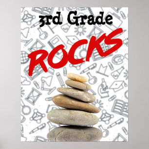 Póster Poster de aula personalizada - tercer grado "Rocks