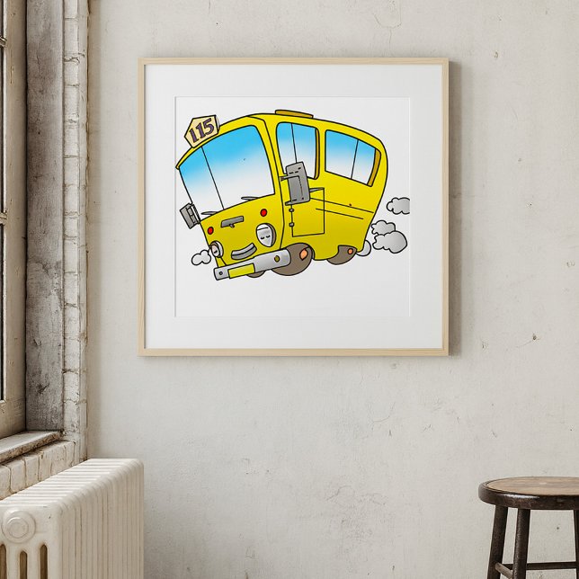 Póster Poster de autobús amarillo personalizado (Subido por el creador)