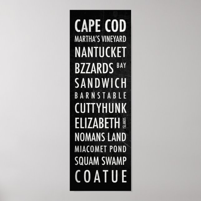 Póster Poster de autobús de Massachusetts - Cape Cod (Frente)