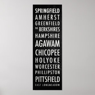 Póster Poster de autobús de Massachusetts - misa occident