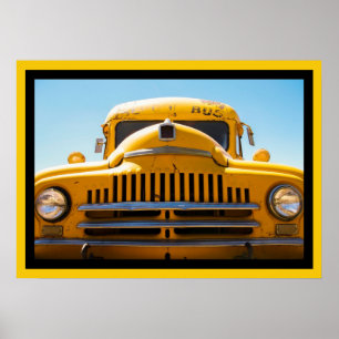 Póster Poster de autobús escolar