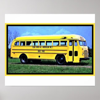 Póster Poster de autobús escolar