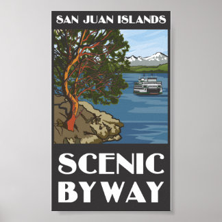 Póster Poster de Autopista Escenario de las Islas San Jua