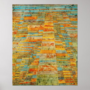Póster Poster de autopistas Paul Klee y Byways
