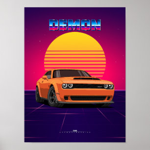 Póster Poster de autos de los músculos del demonio - Esti