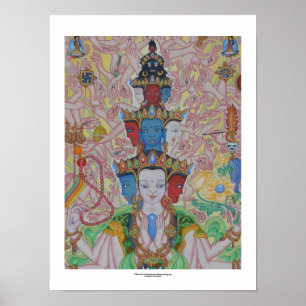 Póster Poster de Avalokiteshvara, con armas de fuego (det