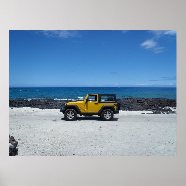 Póster Poster de aventuras en la playa de Hawaii (Frente)