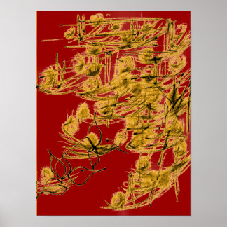Póster Poster de Aves Doradas