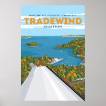 Poster de Aviación de Fall Tradewind en el noreste