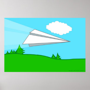 Póster Poster de avión de papel