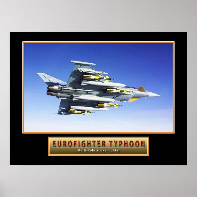 Póster Poster de aviones militares "Eurofighter Typhoon"  (Frente)