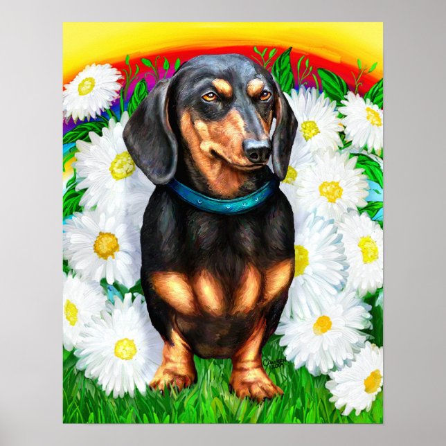 Póster Poster de B&T Dachshund Daisy Patch (Frente)