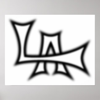 Póster Poster de B&W Los Angeles