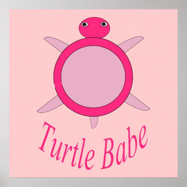 Póster Poster de Babe de Tortuga Rosa (Frente)