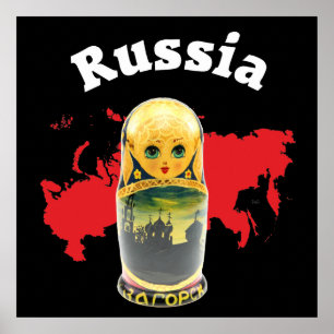 Póster Poster de Babuschka Matrjoschka Matryoshka