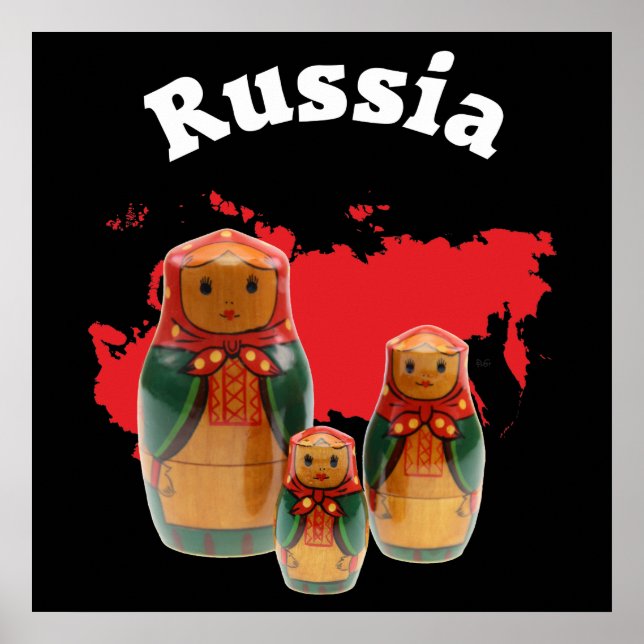 Póster Poster de Babuschka Matrjoschka Matryoshka (Frente)