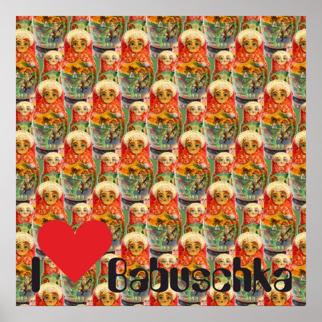 Póster Poster de Babuschka Matrjoschka Matryoshka (Frente)