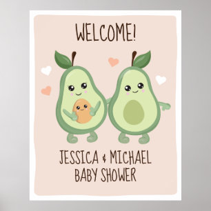 Póster Poster de Baby Shower Aguacamole Holy Guacamole