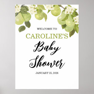 Póster poster de Baby Shower de bienvenida a 18x2" Sweet 