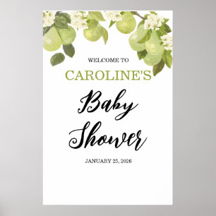 Póster poster de Baby Shower de bienvenida a 20x3" Sweet 