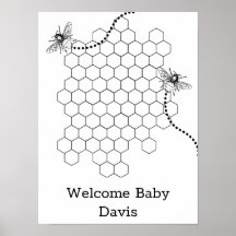 Poster de Baby Shower Guest Book