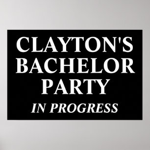 Póster Poster De Bachelor Party In Progress