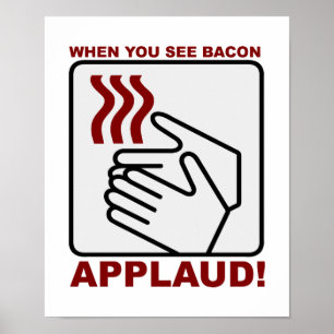 Póster Poster de Bacon Applaud