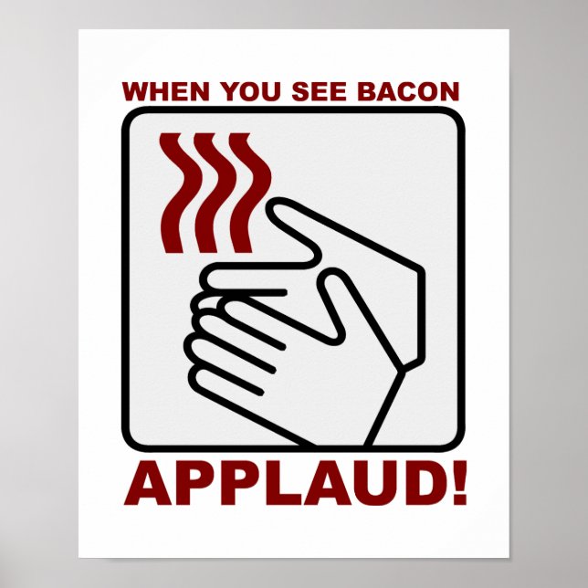 Póster Poster de Bacon Applaud (Frente)