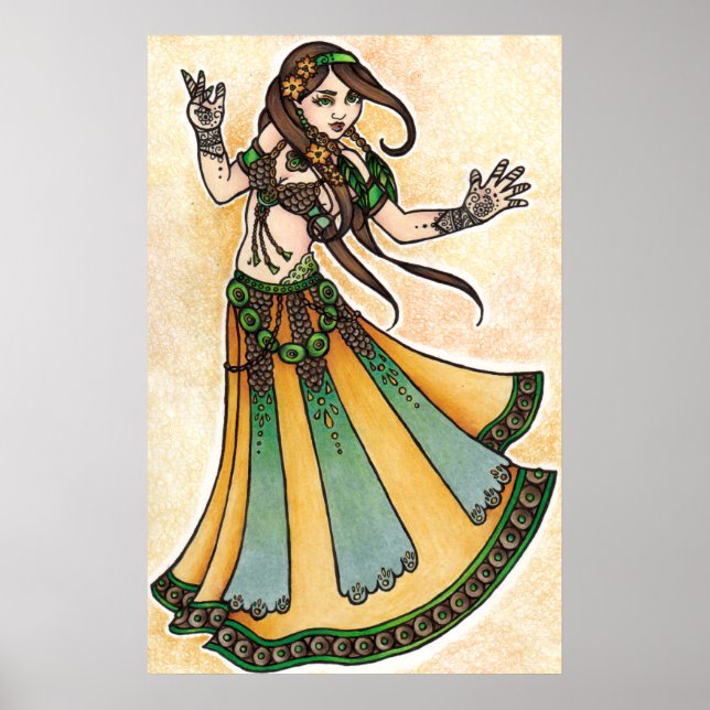 Póster Poster de bailarín Belly Sona (Frente)