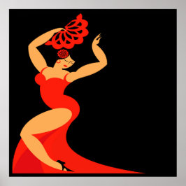 Póster Poster De Bailarina Flamenco Lg.