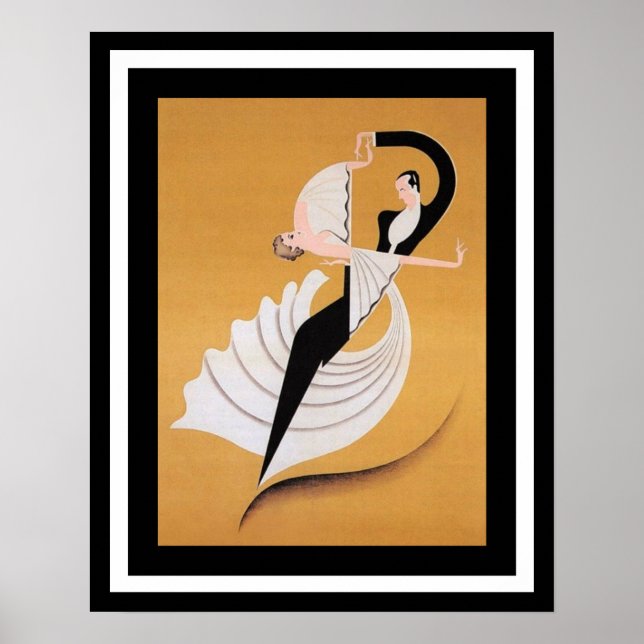 Póster Poster de bailarinas Art Deco (Frente)