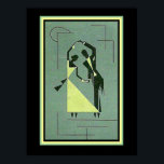 Póster Poster de bailarinas Art Deco 12 x 16<br><div class="desc">Único poster Art Deco "Bailarines",  aprox. 1927. 12 x 16</div>